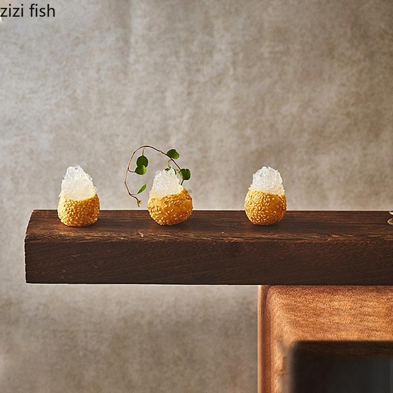 Long Wooden Pallet Dim Sum Dish Dessert Plate Sushi Plate Sashimi Plate Snack Bowl Fruit Tray Pastry Plates Bread Cake Stand