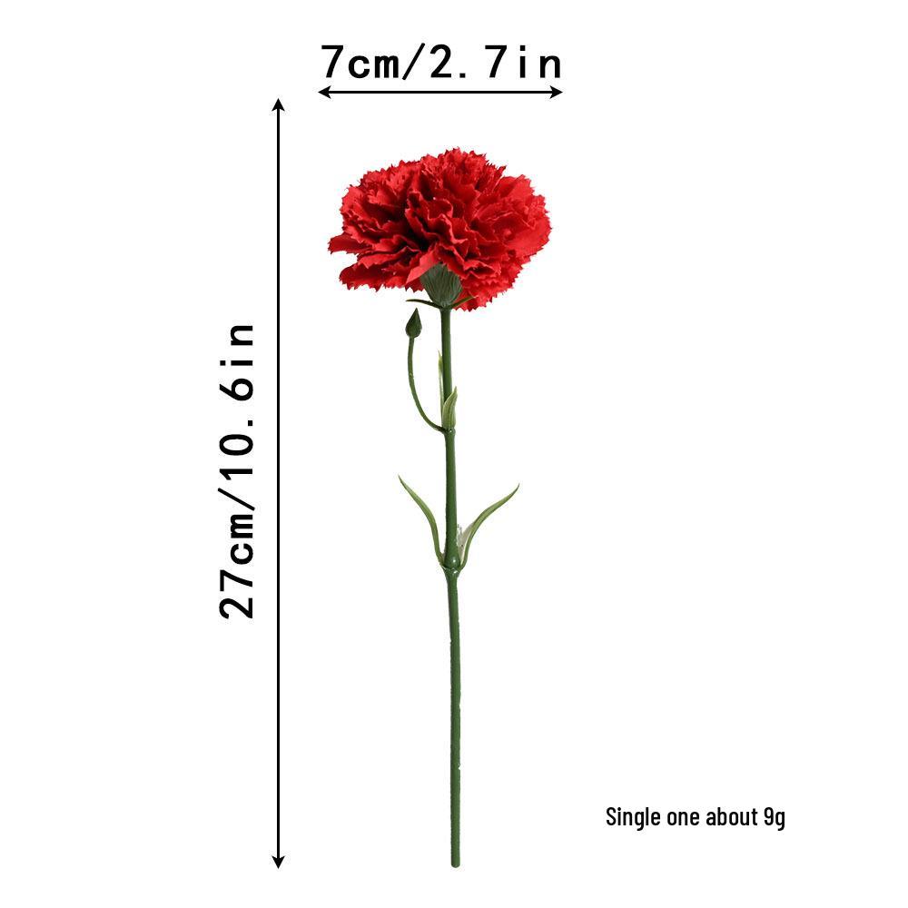 Artificial White Carnation Bouquet - Nordic Style Decorative Fake Flowers Mother's Day Gift