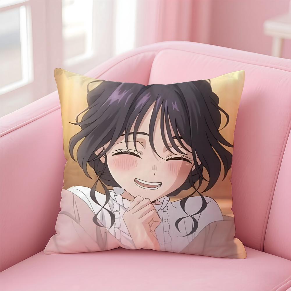 anime Kaoruko Waguri Cushion Cover Comfortable Reversible Pillow Cover Ideal for Car Sofa Bedroom & Beyond