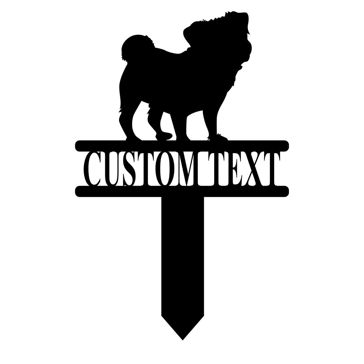 

Custom Pug Name Garden Stake, Personalized Metal Yard Sign, Dog Memorial Gift