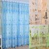 Home Decor Tulip Flower Voile Curtain Drape Panel Room Sheer Home Door Window Decoration