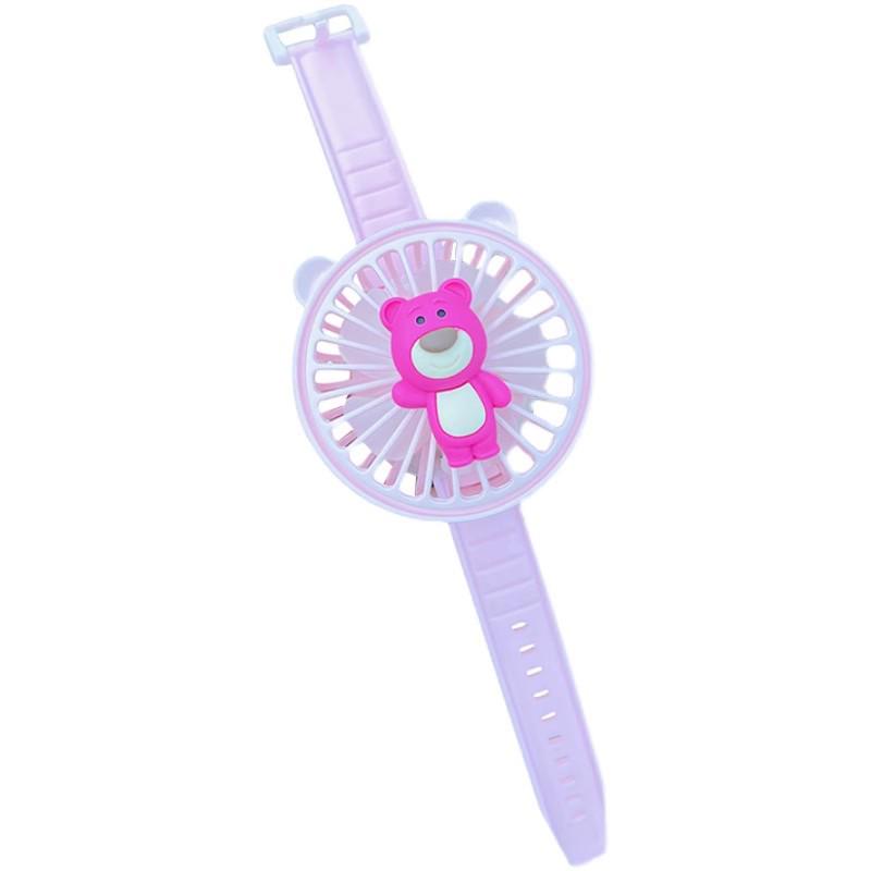 Cute Cartoon Mini USB Rechargeable Wrist Fan for Kids