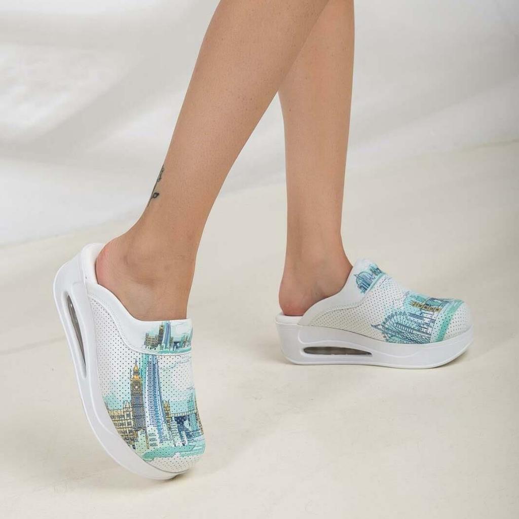 Women’s Orthopedic Medical Work Clogs – Happy Lamb Printed - Anti-Slip and Comfortable for Nurse, Doctor, Waiter, Midwife Use