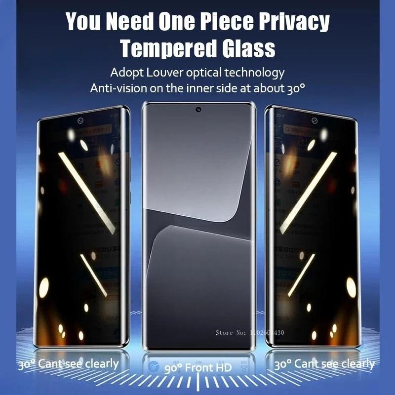 2 Stück 3D Curved Edge Sichtschutz Anti-Spy Peeping 9H Gehärtetes Glas für Redmi Note 15 13 14 Pro Plus Displayschutzfolie Schutzfolie