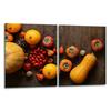 2x GLASS PROTECTIVE PLATE FOR STOVE 40x52 VEGETABLES