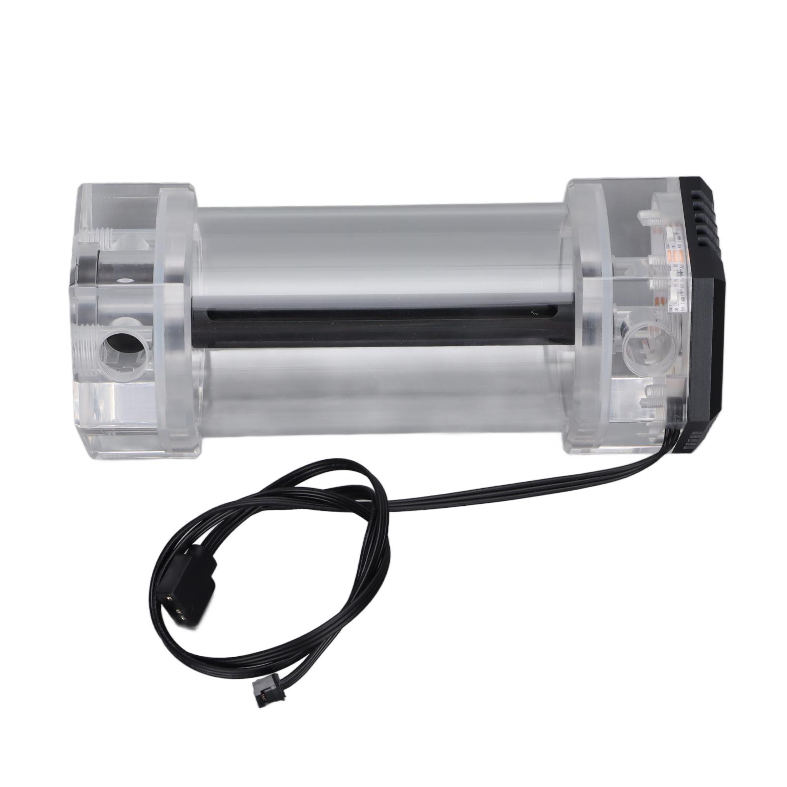 

Бак для охлаждения воды 196 мл Прозрачный RGB Акриловый алюминиевый сплав G14 Резьба для охлаждения воды ПК