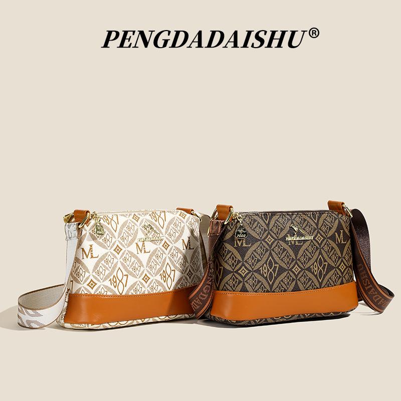 Módní crossbody taška, Taška tote, Retro malá taška, Taška pro maminku pro ženy středního a staršího věku, Taška přes rameno