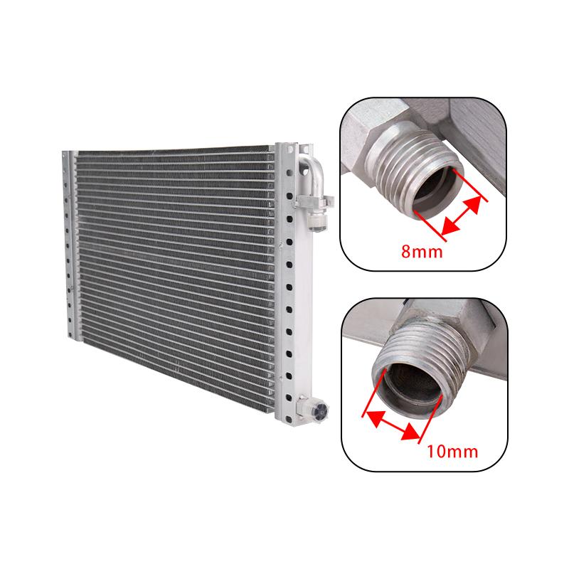 Universal A/C Aluminum Radiator Condenser 12x23x20mm High-Cooling for Car Street Rod Truck Air Conditioning