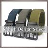 [One Limitation] Men's Wide Casual Belt with Double Pin Buckle, Adjustable, Durable Design, BP790 (Classic Camouflage)