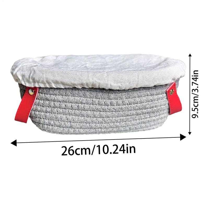 Proofing Basket Bread Proofing Bowl With Liner Baking Supplies Container Cotton Rope Bowl For Kitchen Storage Display Table