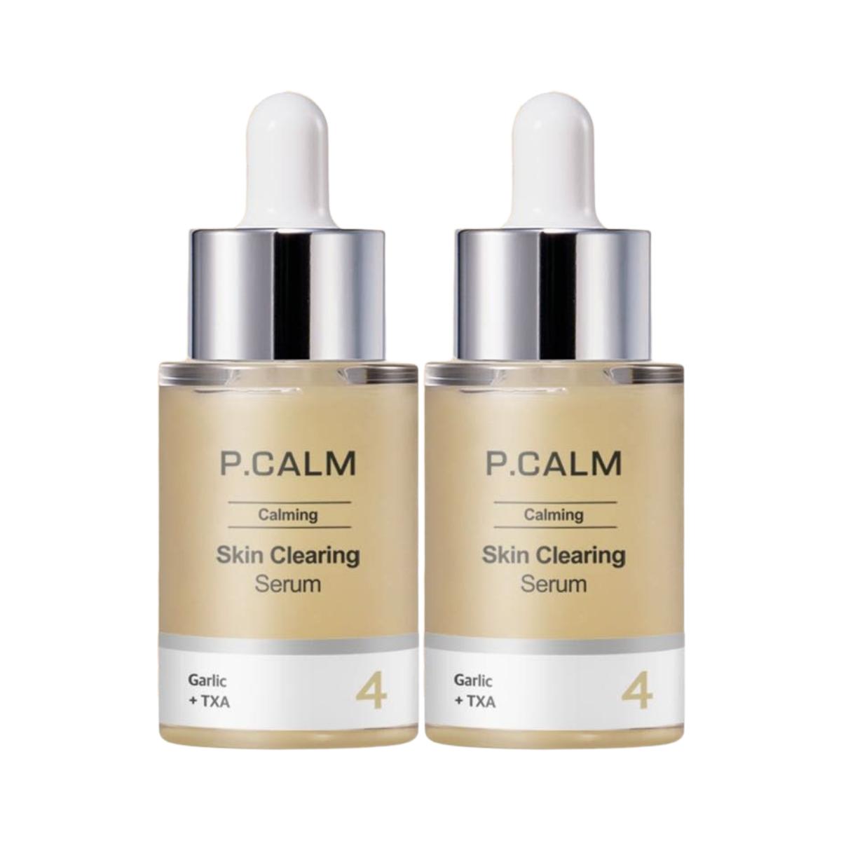 

P.CALM Garlic Tranexamic Acid 4 Skin Clearing Serum Duo (30ml x 2), Skin Tone Correction & Soothing, Korean Skincare