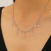 Collier à pampilles superposé avec Zircon Chaîne Argent Doré Pendentif Goutte d'eau Scintillante Bijoux Légers Hypoallergéniques pour Femmes