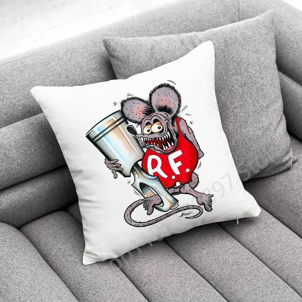 

Rat F-Fink Throw Pillow Case For 30x30cm 40x40cm 45x45cm 50x50cm 55x55cm Square Sofa Pillowcase Shell 30cmx30cm