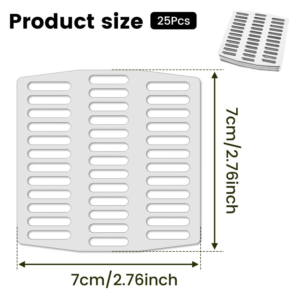 25Pcs Stainless Steel Brick Drain Hole Covers Protective Weep Hole Filter Bathroom Pool Floor Drain Cover Drain Hair Catcher