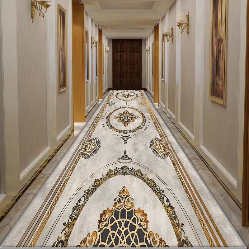 

Modern Luxury Hall Runner Decoration Bedroom Washable Hall Carpet Chinese Style Doorway Rug Doorway Lobby Non-slip Mat Stairs 60x200cm 23.6x78in