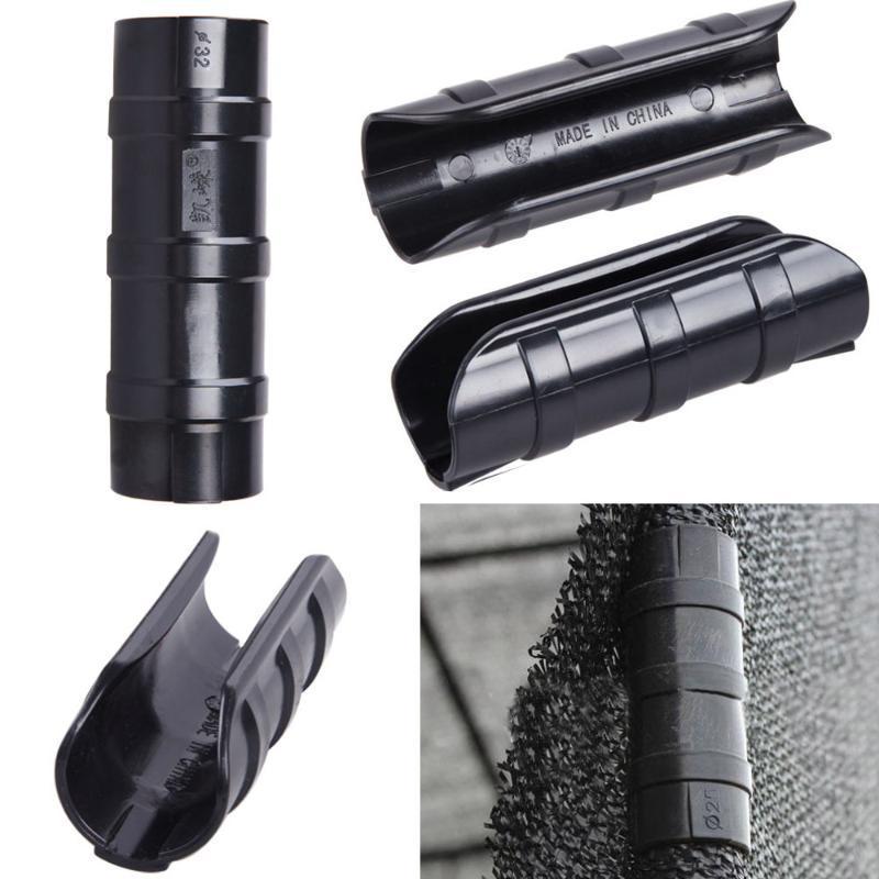 25mm 10 Pcs Greenhouse Frame Pipe Tube and Film Clip Clamp Connector Kit