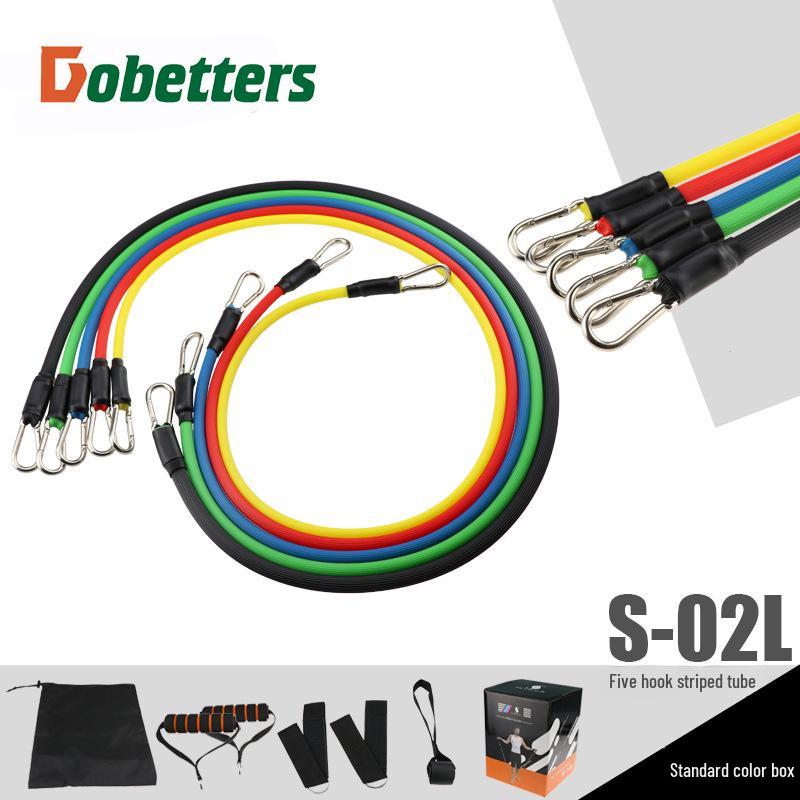 11-Piece Fitness Muscle Training Belt & Pull Rope Set