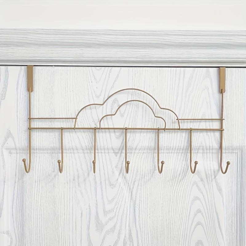 Modern Cast Iron Cloud Door Topper Rack, Wall-Mounted Metal Clothes Hanger, No Drilling Required, for Bags, Towels, Hats, Bathrobes
