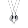 Korean Fashion Angel Devil Wing Pendant Couple Necklace Clavicle Chain For Men Womens Lover Necklace Christmas Party Jewelry Set