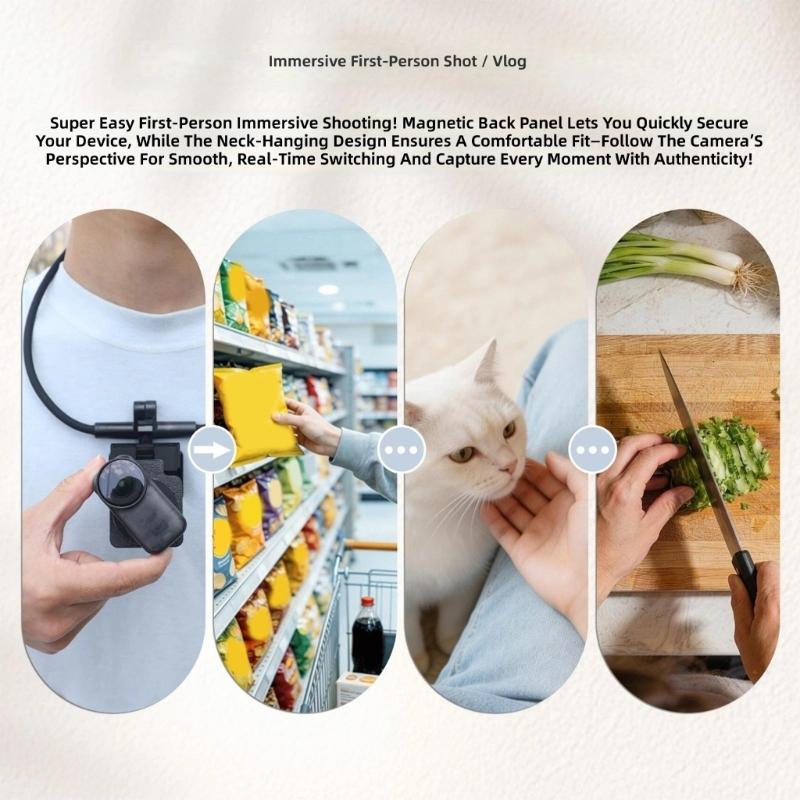 Magnetic Neck Mount Holder For Action Camera With Quick Release Design Perfect For Sports And Outdoor Recording