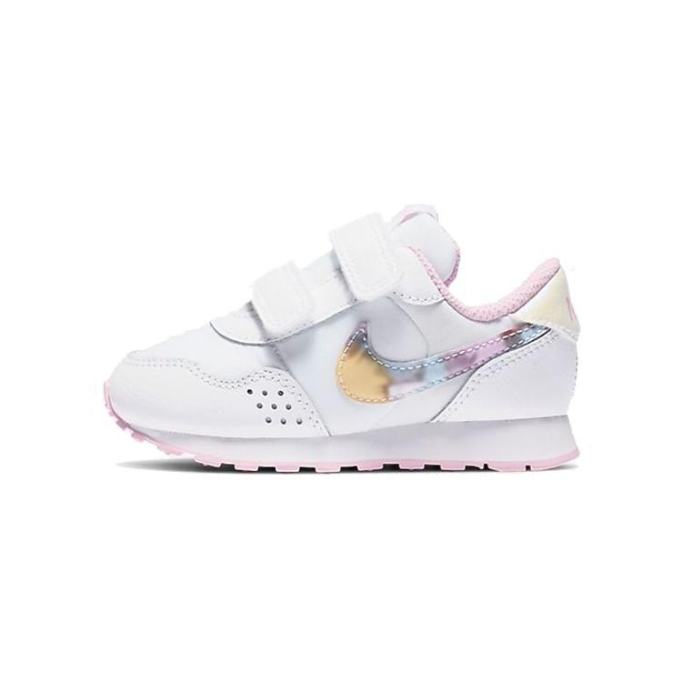 (TD) Nike MD Valiant FLRL White Pink Baby CN8557-100 EU 26