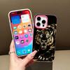 Tiger Neon Jelly Double layer Rose Red Mobile Phone Case for iPhone 17 16 15 14 13 12 11 Air Pro Max Plus Protective