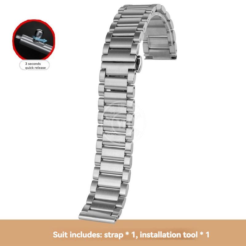 

20mm 22mm Stainless Steel Watch Chain For TIMEX Series T49905 T49963 TW2V62400 Bracelet Wristband Metal Strap Black Silver 22mm-width