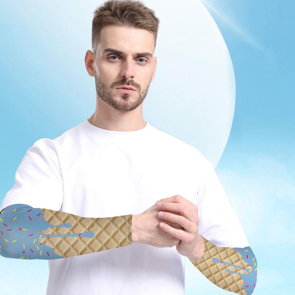 Ice Cream Arm Sleeves Cooling Sun Protection Sleeves NEW Protective Sleeves  Sports
