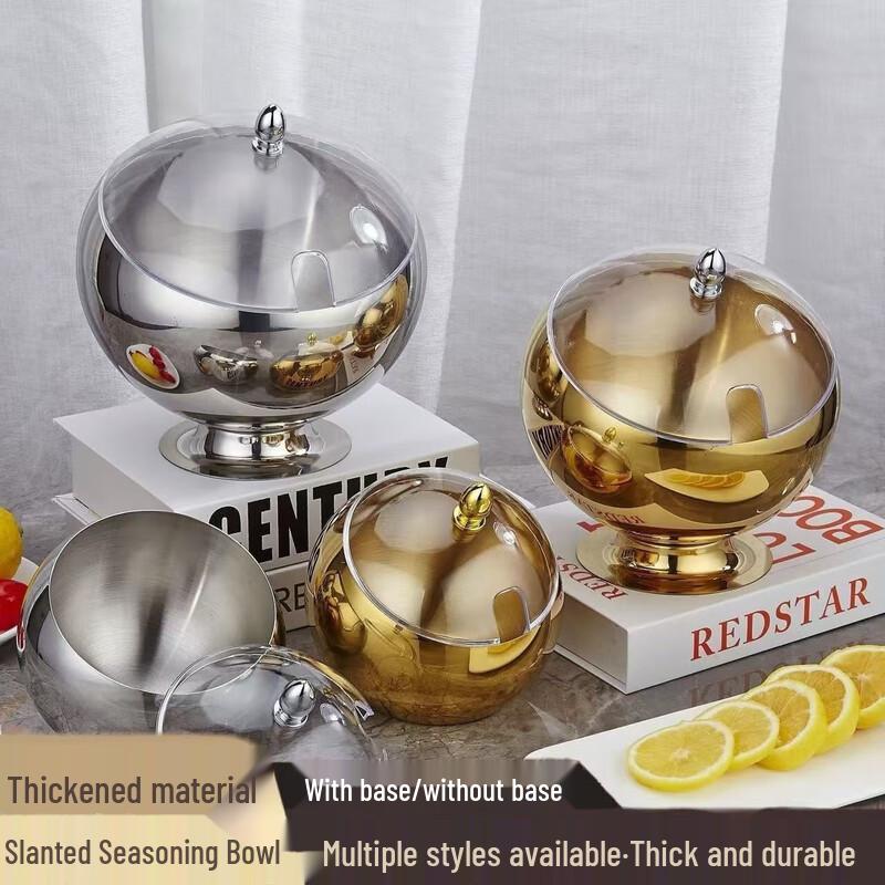 Thickened Stainless Steel Slanted Sauce Bowl