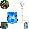 Elektrische Duschpumpe Wiederaufladbar Outdoor Campingpumpe Tragbarer Outdoor Duschkopf Sprüher für Wandern Autowäsche Haustierreinigung