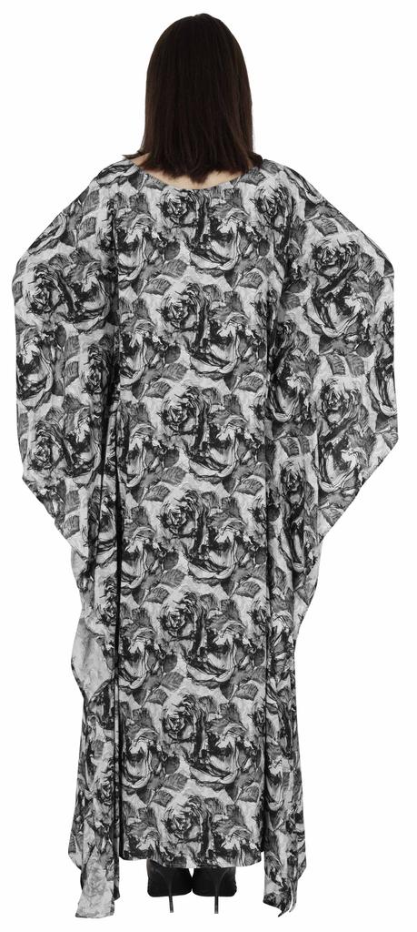 Moomaya Long Kaftan Maxi Dress For Women  s Kimono Sleeves Beachwear Cover Up Plus Size