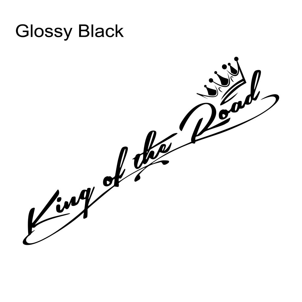 King of the Road Slogan Car Sticker Car Front Rear Windshield Self-Adhesive Vinyl Decal Waterproof Auto Decoration Accessories