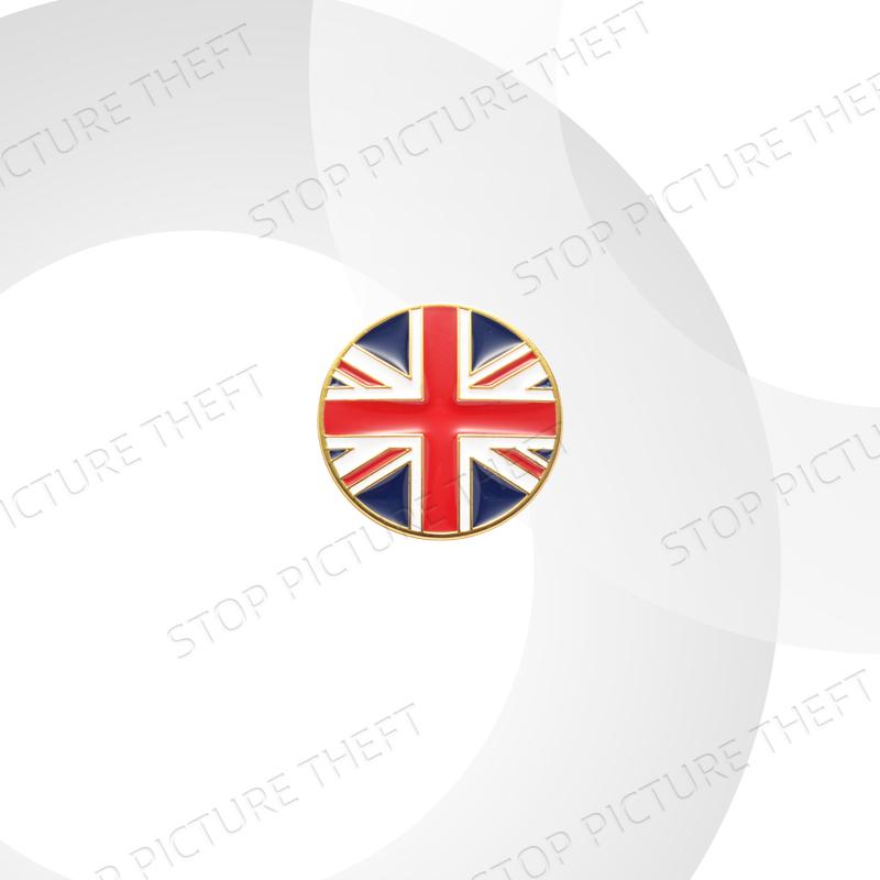 1Pc Metal Alloy Diamond Inlaid Style Union Jack British Flag Logo Car Trunk Fender Sticker Side Emblem Badge Decorative Accessories