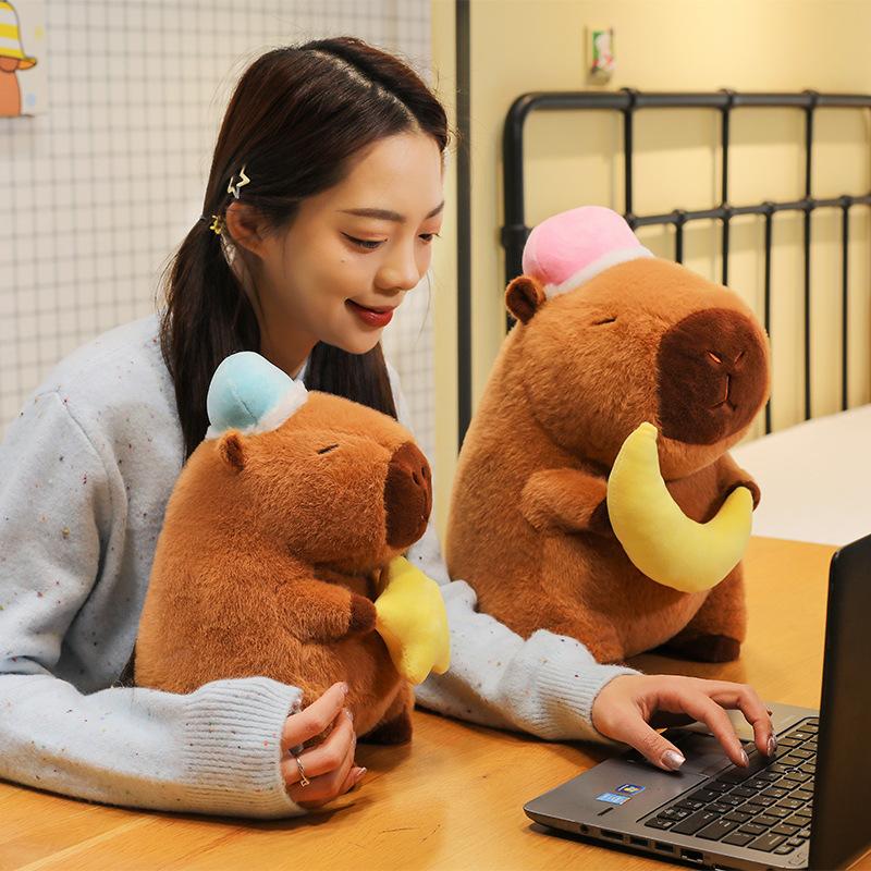Capybara Doll Birthday Hat Capibara Ugly Plush Toy Rag Doll Doll Children's Doll