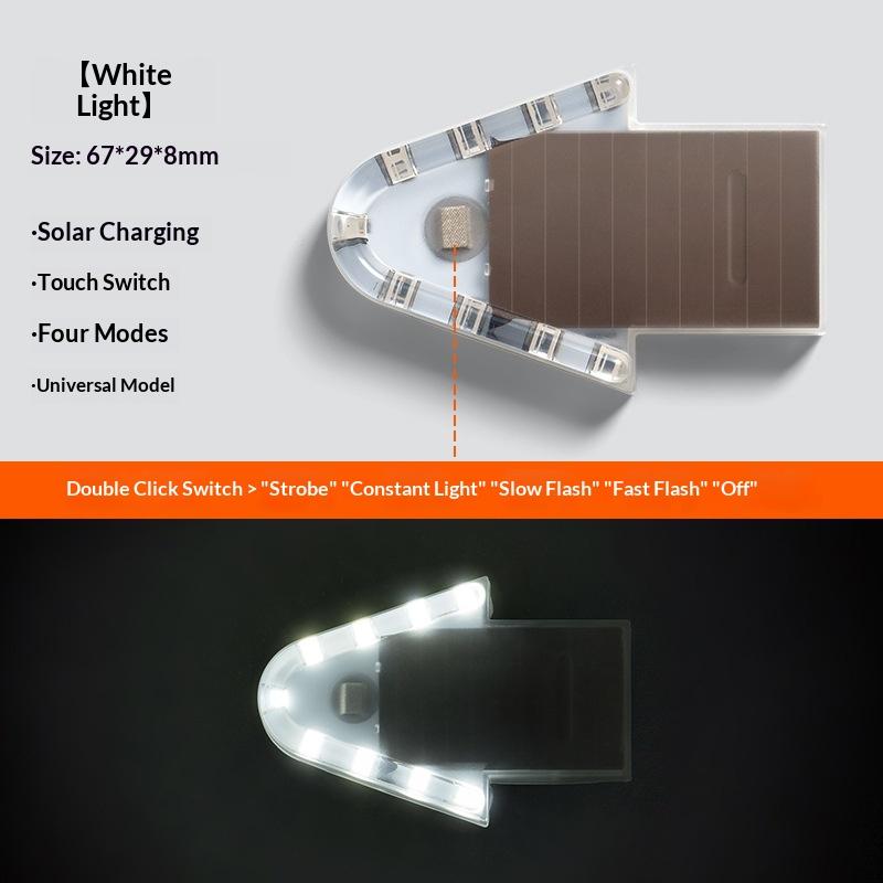 Solar Car Arrow Flashing Light Wireless LED Multiple Modes Road Safety Warning Light For Vehicle Rear Window Night Driving A2