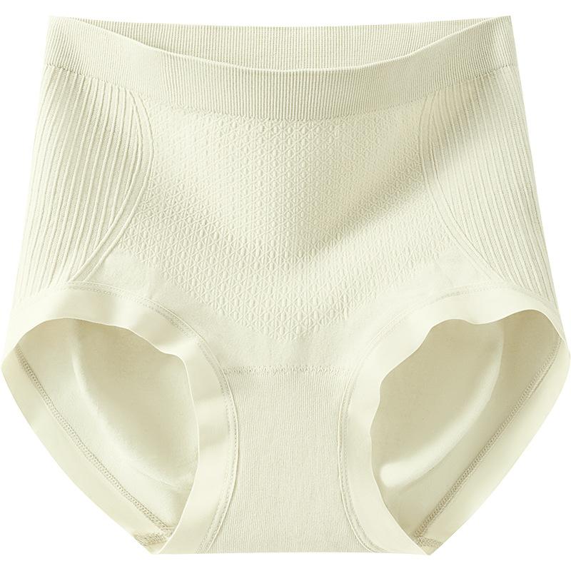 Female Spring and Autumn Seamless One Cotton Crotch 10A Antibacterial Crotch High Waist Belly Triangle Briefs