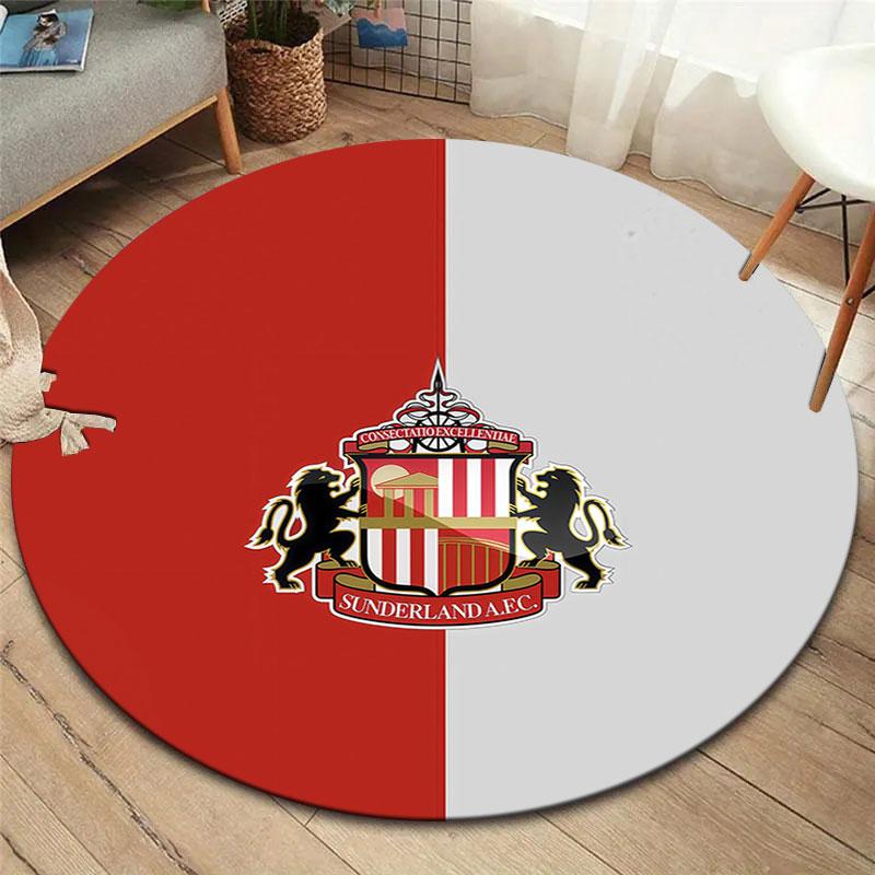 Sunderland A.F Round Area Rug,Carpet Rug for Living Room Bedroom Sofa Playroom Decor,Non-slip Floor Mat