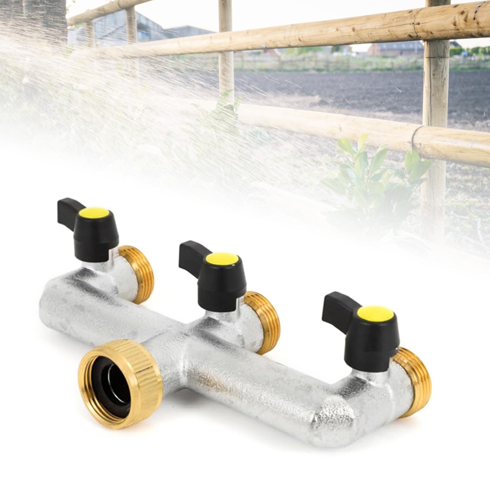

3-сторонній латунний розгалужувач 3/4-дюймовий садовий розгалужувач крана Розгалужувач 3-ходового з’єднувача шланга Розгалужувач шлангового крана для саду