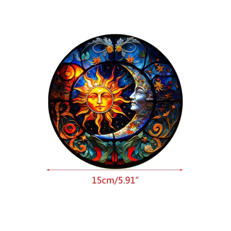 Película Decorativa de Eletrostática Sol Lua Fácil de Instalar e Trazer Atmosfera Artística para Suas Janelas