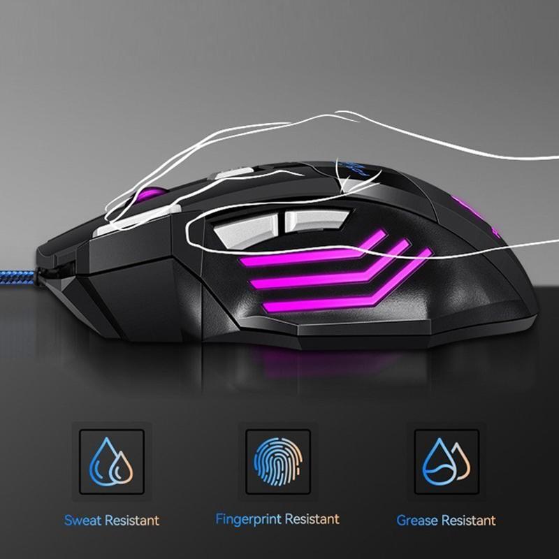 USB Wired Gaming Mouse Factory Direct Sales with Rainbow Lighting for Gaming