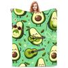 Avocado-Kuscheldecke, Weiche leichte Flanelldecken für Bett, Couch, Sofa, Ganzjahres-Warme Gemütliche Flauschige Plüsch-Mikrofaserdecke
