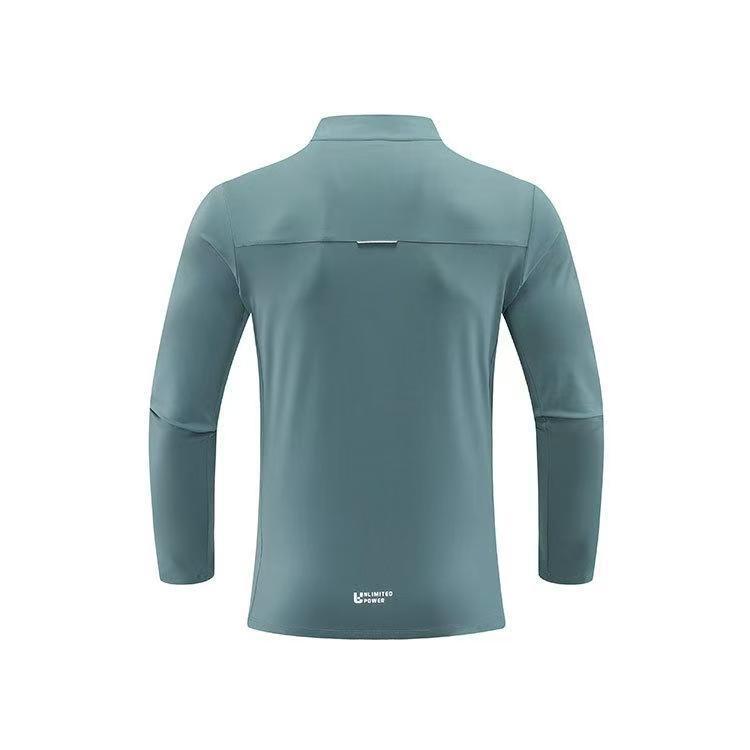 Men's Half-Zip Long-Sleeve Sports T-Shirt - Autumn/Winter Outdoor Casual Running & Fitness Top