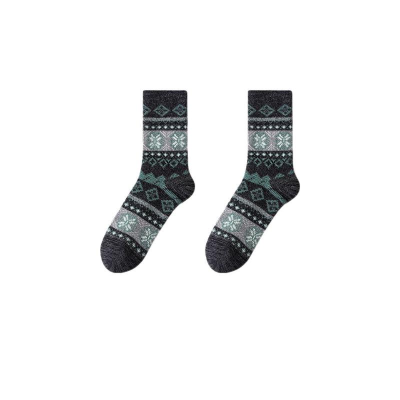 Ethnic-style Socks for Women in Autumn and Winter, Retro Ethnic-style Thigh-high Socks, Thickened Warm Thigh-high Socks, Trendy Socks, Pile Socks