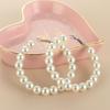 Party Big Circle Fashion Elegant Round Shape Pearl Hoop Earrings Drop Dangle Ear Stud