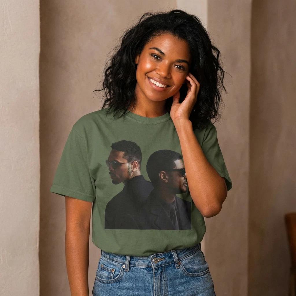Raymond & Brown Graphic T-shirt — Vintage-Inspired Garment-Dyed Tee L