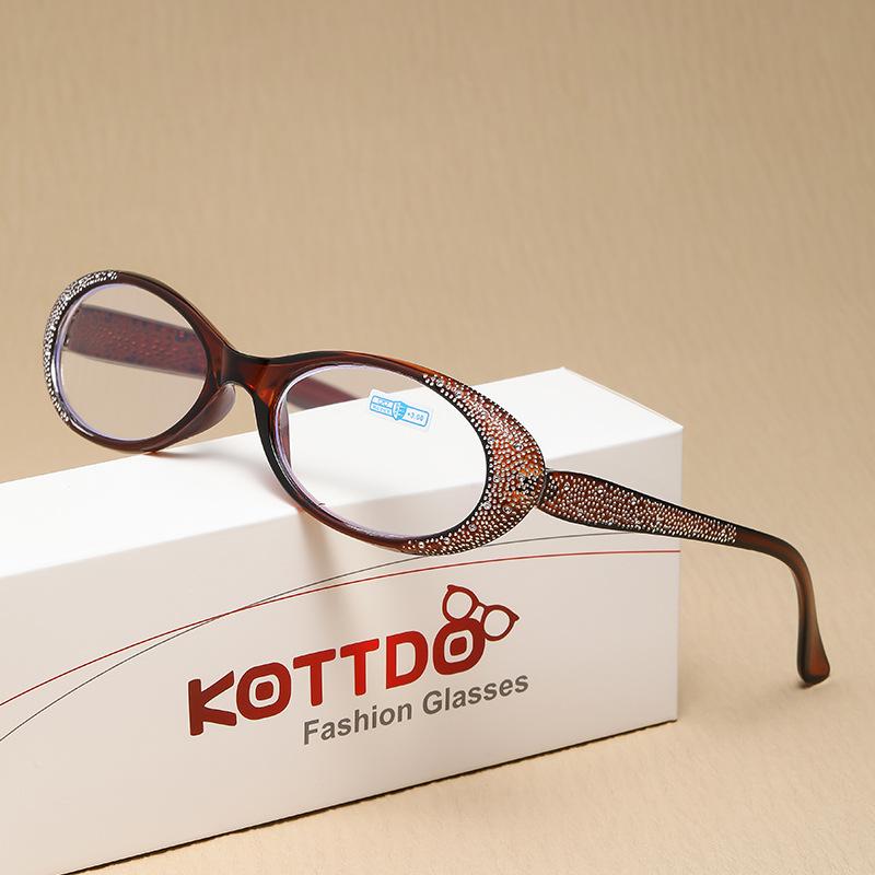 Luxury Diamond Reading Glasses Trendy New Far Sight Eyeglasses for Women Men Blue Light Blocking Presbyopia Eyewear +1.0+1.5+4.0