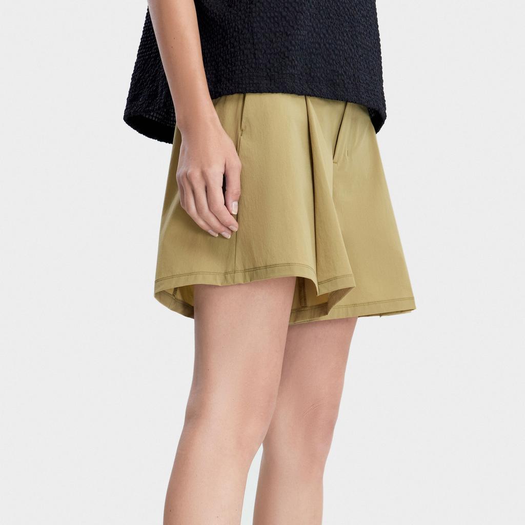 Fila 2023 Summer New Loose High Waist Skirt Pants Sports Five-Point Woven Shorts Women Shorts Light-Chocolate A11W327804F-YE