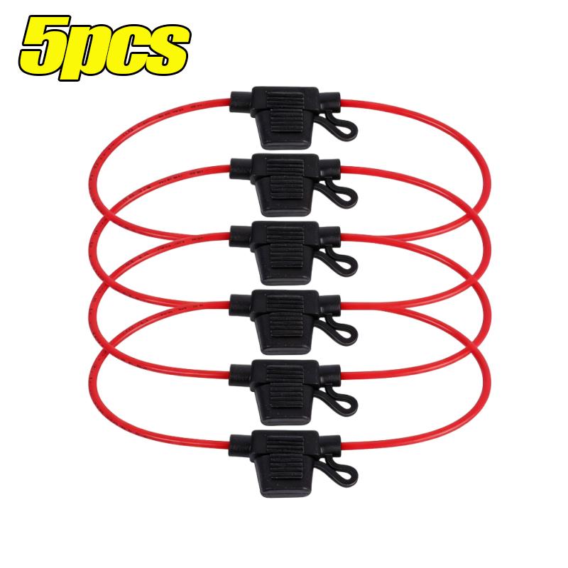 12V 30A with Fuses Blade Wire Cutoff Switch Socket Automotive Fuse Socket Car Mini Blade Fuse Holder Splash-proof Box Fuses4