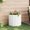White Plant Pot 60 x 30 x 50 cm Steel