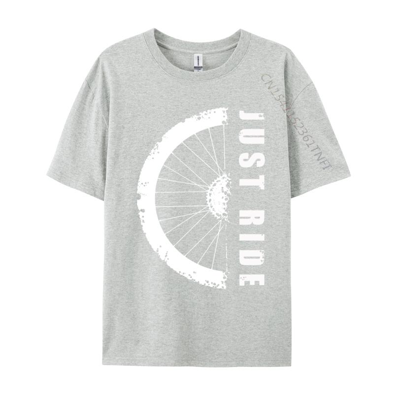 Just Ride MTB Mountainbike Einfacher Stil Baumwolle Unisex T-Shirt Comics Oberteile Hemden Neuankömmling Lässiges Oberteil T-Shirts